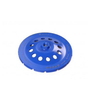 Está indicado para uso en amoladoras angulares de 180 mm (7”). Úselo para desbastar concreto, albañilería, mármol, granito y piedras decorativas.