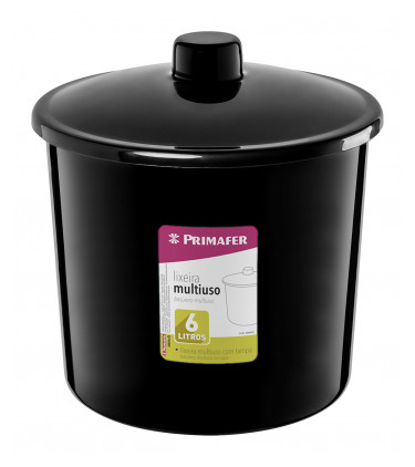 LIXEIRA C/ TAMPA 6L PLASTICO BR