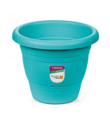 VASO REDONDO JARDIM 13CM PLASTICO AZ