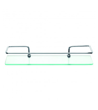 GLASS SHELVE WITH STEM 40X10CM 6PCS