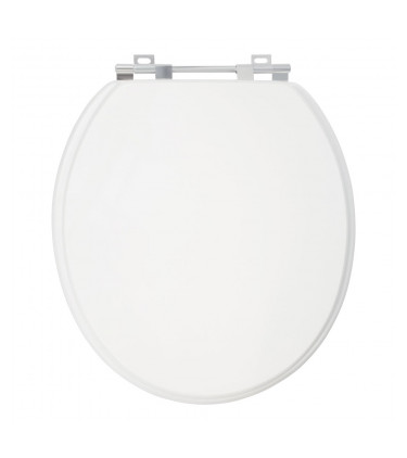 TOILET SEAT OVAL LACQUERED MDF - WHITE