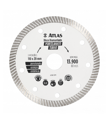 El disco de corte con revestimiento de diamante sintético se puede utilizar con cerámica, azulejos, porcelana y baldosas.