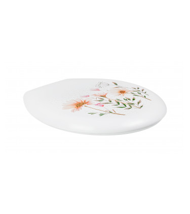 CUSHIONED TOILET SEAT PRINTED - WHITE