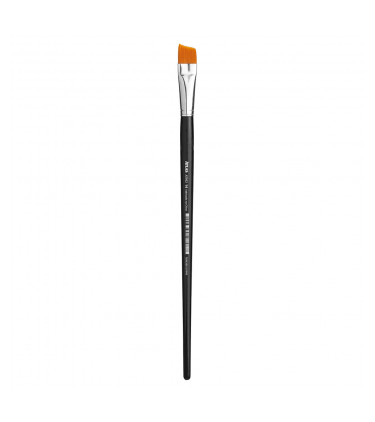 Synthetic bristle, angled flat tip artistic brush