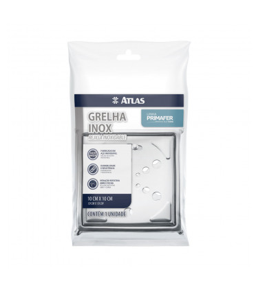 GRELHA QUADR INOX P/ CX SIF C/CX 15CM