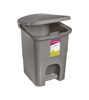 PLASTIC GARBAGE BIN WITH PEDAL 6L WHTE