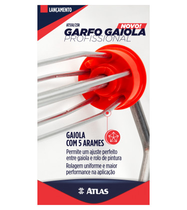 GARFO GAIOLA 5 ARAMES PARA PINTURA 23CM