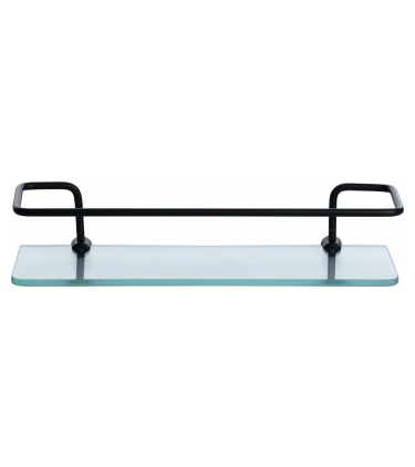 GLASS SHELVE WITH STEM 30X10CM