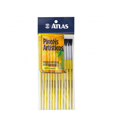 Black goat bristle, round tip artistic brush