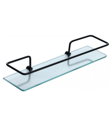 GLASS SHELVE WITH STEM 40X10CM