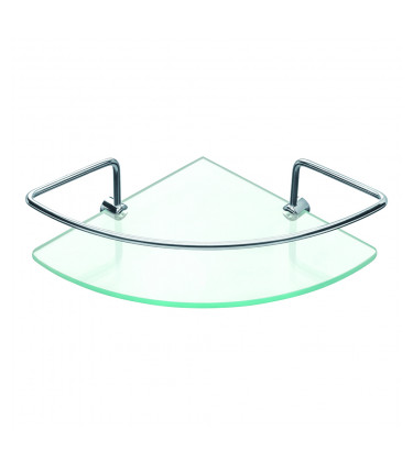 GLASS SHELVE WITH STEM 20X20CM 6PCS