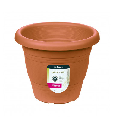 VASO REDONDO JARDIM 17CM PLASTICO OC