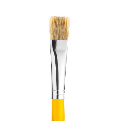 White bristle, flat tip artistic brush