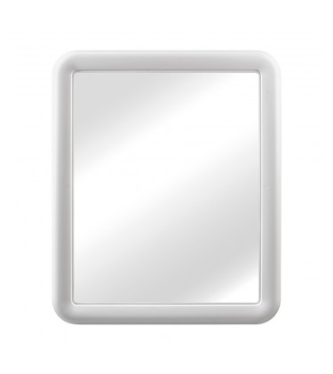 RECTANGULAR MIRROR W/FRAME 3PC - WHITE