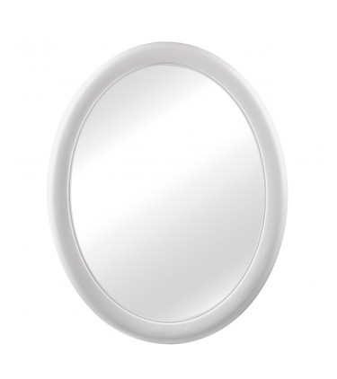 OVAL MIRROR WITH FRAME 3PC - WHITE